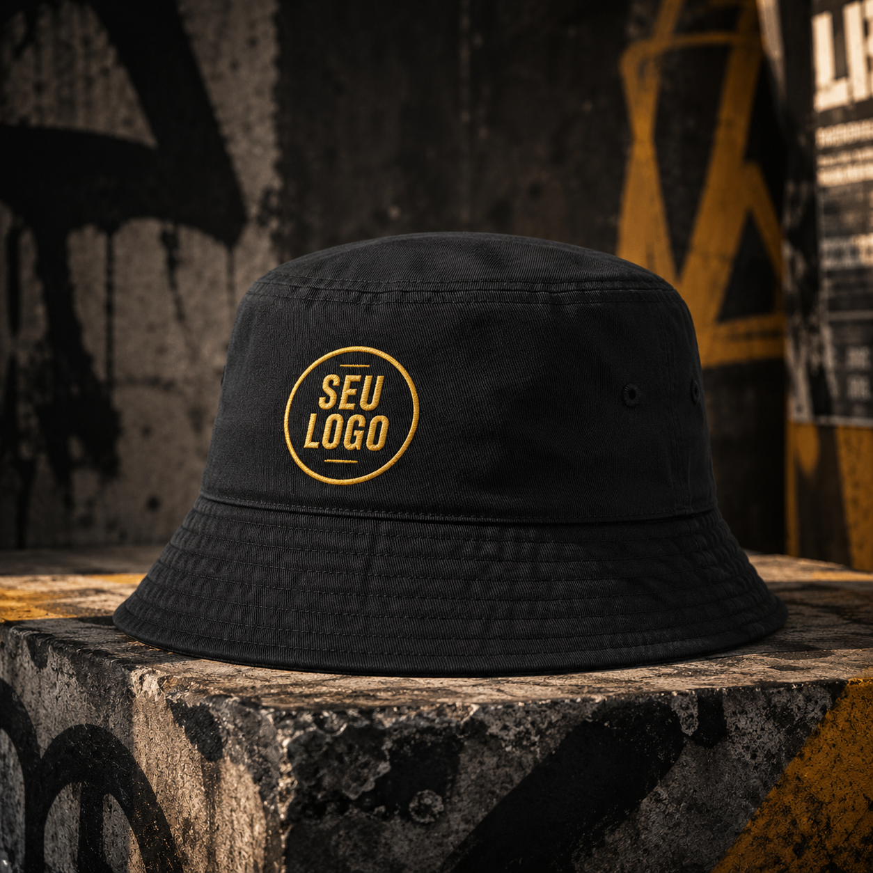 Boné modelo Bucket Hat personalizado da Makuim Bonés