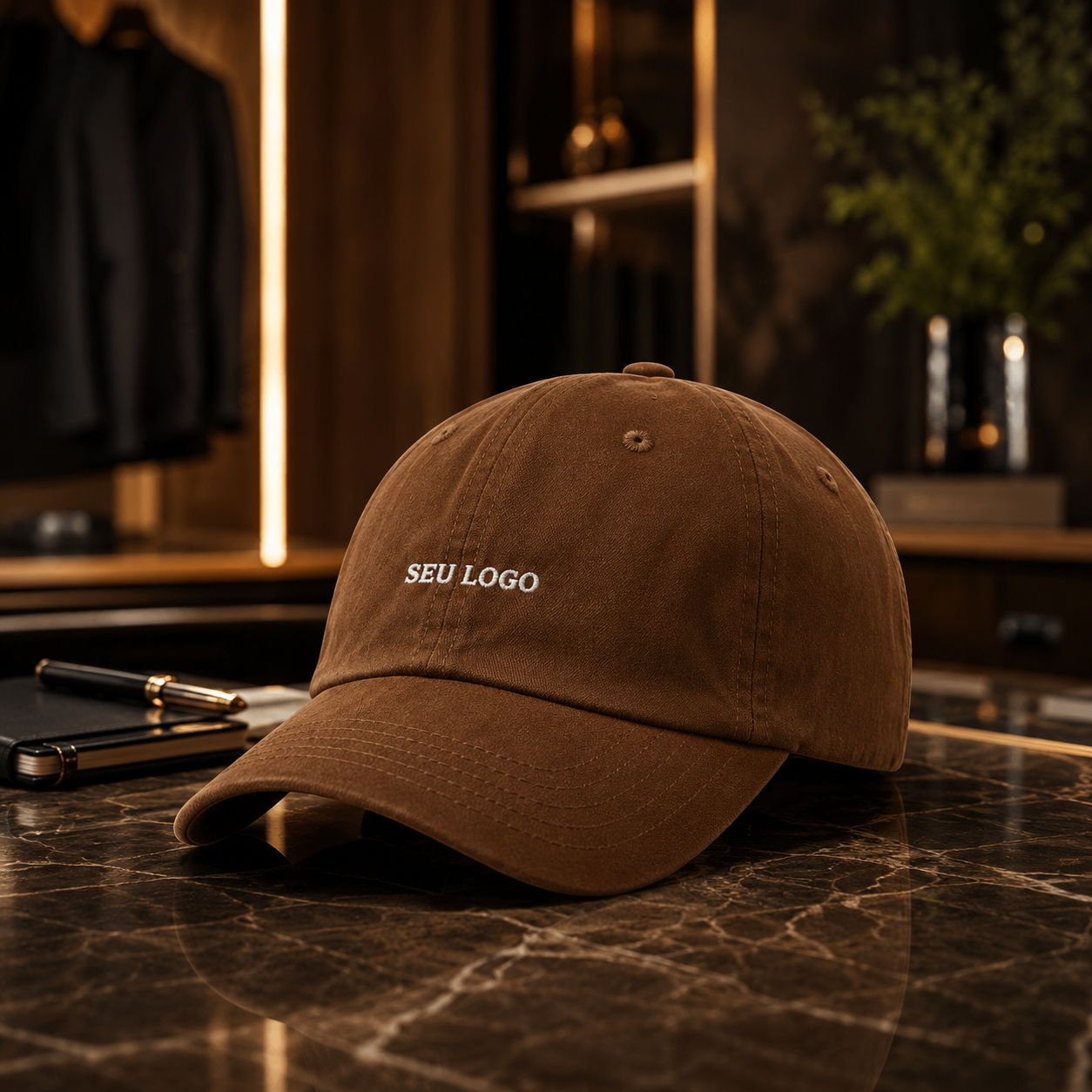 Boné modelo Dad Hat personalizado da Makuim Bonés